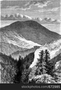The Inselberg, vintage engraved illustration. Le Tour du Monde, Travel Journal, (1872).