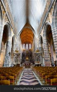 The Interior of the Cathedral in St Hubert, Belgium
