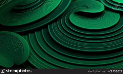 The interplay of vibrant green hues and the depth of black create a captivating visual tapestry. Explore the harmonious symmetry and fluidity of the concentric circles, as they draw you into a world of abstract wonder.