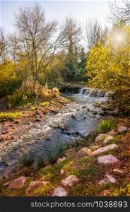 The Issole is a little stream in Provence, South of France. Here is a view at sunset.