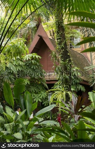 the Jim Thompson House with the garden near the Siam Square in the city of Bangkok in Thailand in Southeastasia.. ASIA THAILAND BANGKOK THOMPSON HOUSE