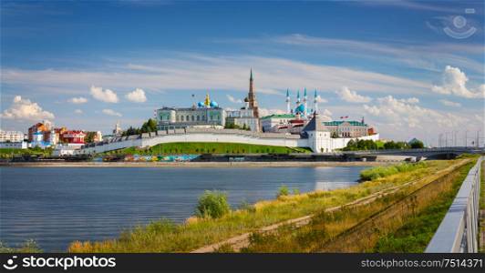 The Kazan Kremlin on the banks of the river Kazanka, Kazan, Russia