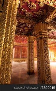 the king palace in the old town of Luang Prabang in the north of Lao in Souteastasia.. ASIA LAO LUANG PRABANG