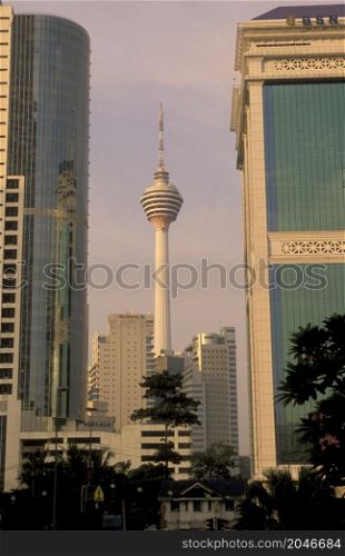 the KL Tower and Communications Tower in the city of Kuala Lumpur in Malaysia. Malaysia, Kuala Lumpur, January, 2003