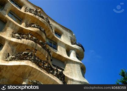 The La Pedrera, Antoni Gaudi, Barcelona, Spain.
