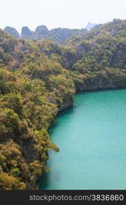 The lagoon called &rsquo;Talay Nai&rsquo; in Moo Koh Ang Tong National Park. Surattani, Thailand