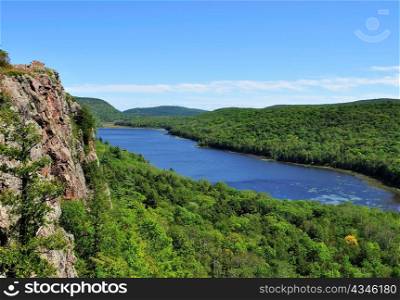 The Lake of the clouds in the Porcupine Mountains Wilderness State Park.Michigan