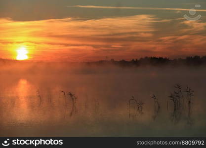 the lake Sobachye, Republic of Khakassia, Russia,