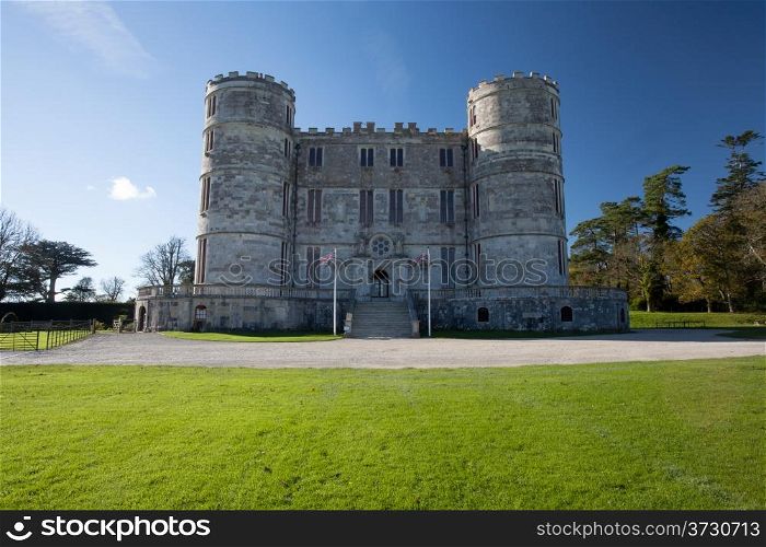 The Landmark atraction Lulworth Castle in rural Dorset England