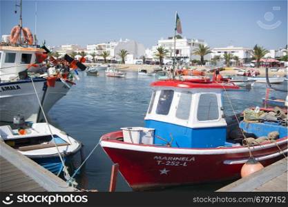 the landscape and coast at the town of Santa Luzia in the Algarve in the south of Portugal in Europe.. EUROPE PORTUGAL ALGARVE SANTA LUZIA LANDSCAPE