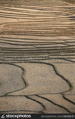 the landscape and Ricefield near the town of Loihuno in the east of East Timor in southeastasia.&#xA;