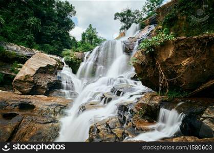 The landscape of Mae Klang waterfall, located in Chiangmai province,Thailand