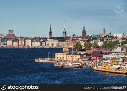 The Landscape of Stockholm City from Stockholm Bay, Sweden