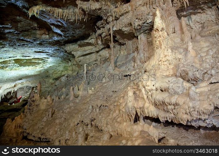 the large cave interior photo in New Afon (Abhazia)