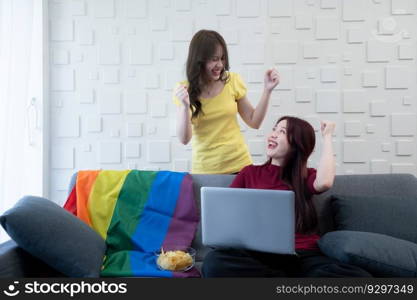 The LGBT couples live a comfortable life. having fun together happily