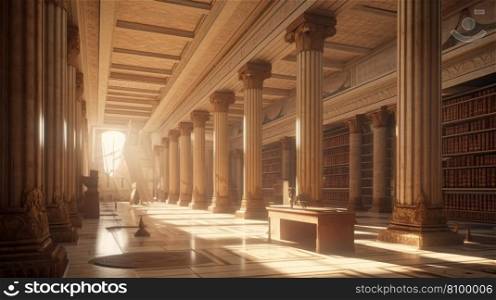 The Library of Alexandria in Egypt created by generative AI 