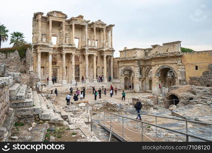 The Library of Celsus in Ephesus Izmir, Turkey.