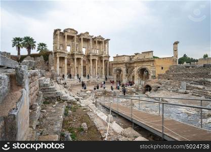 The Library of Celsus in Ephesus Selcuk, Izmir province Turkey.