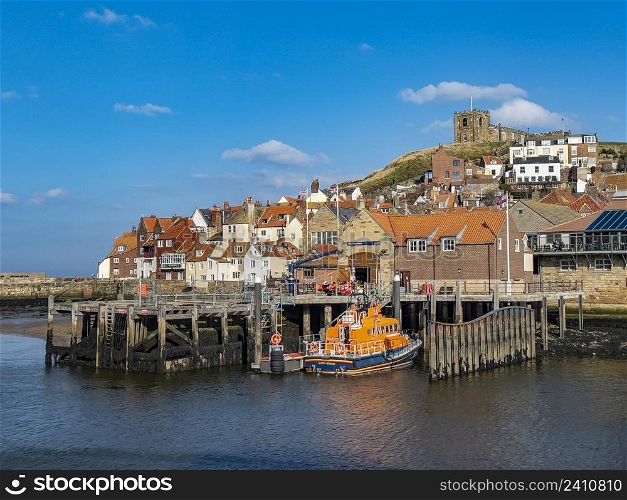 The lifeboat station in the coastal town of Whitby in North Yorkshire on the northeast coast of England.