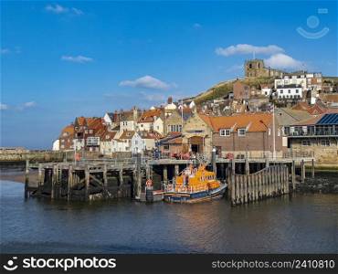 The lifeboat station in the coastal town of Whitby in North Yorkshire on the northeast coast of England.