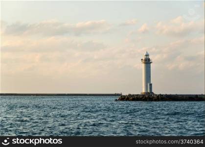 The lighthouse at the port of Ishigaki City at the island Ishigaki in southern Japan
