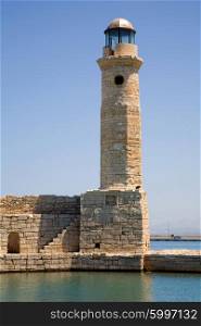 The lighthouse at the Venetian harbour, Rethymno