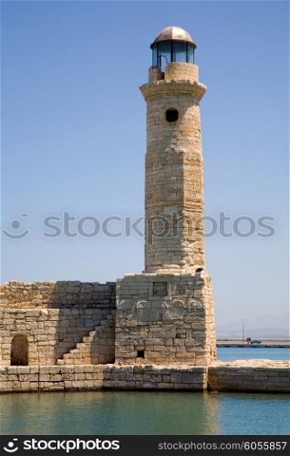 The lighthouse at the Venetian harbour, Rethymno