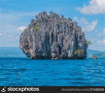 The limestone rock island in Ei Nido, Philippines