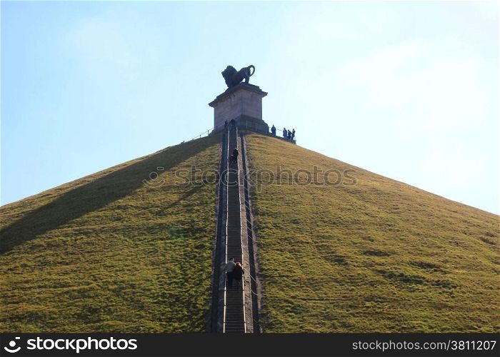 The Lion&rsquo;s Mound is the memorial site of the Battle of Waterloo.