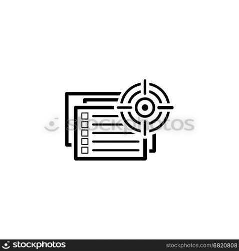 The List of Goals Icon. Flat Design.. The List of Goals Icon. Business Concept. Flat Design. Isolated Illustration.