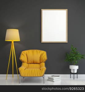 The living room is decorated with chairs, sofaand picture frames.