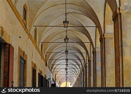 The Loggia Of Vasari In Arezzo, Italy