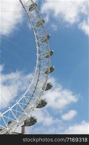 The London Eye: the World&rsquo;s Tallest Ferris Wheel on the South Bank of the River Thames in London.. The London Eye: the World&rsquo;s Tallest Ferris Wheel on the South Bank of the River Thames in London