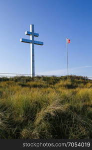 The Lorraine cross at Juno Beach, France