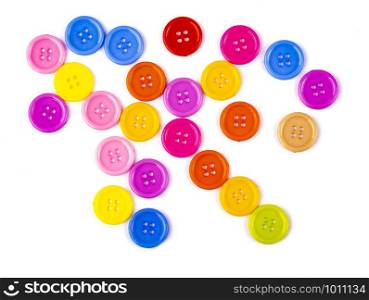 The lots of colorful buttons isolated on white background. lots of colorful buttons isolated on white background
