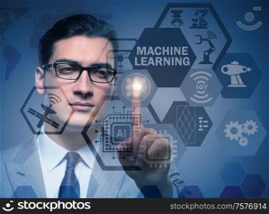 The machine learning computing concept of modern it technology. Machine learning computing concept of modern IT technology