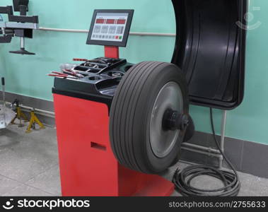 The machine tool for balancing of automobile wheels