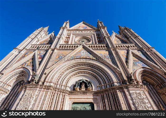 The magnificent facade of the Orvieto Cathedral