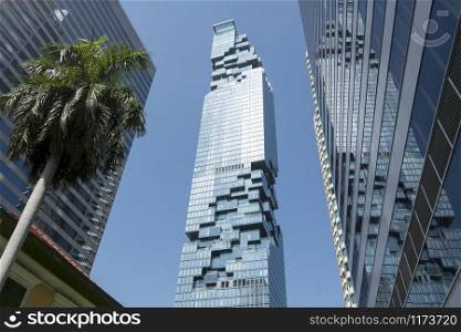 the Maha Nakhon Building in Silom in the city of Bangkok in Thailand in Southest Asia. Thailand, Bangkok, November, 2019. THAILAND BANGKOK SILOM MAHANAKHON BUILDING