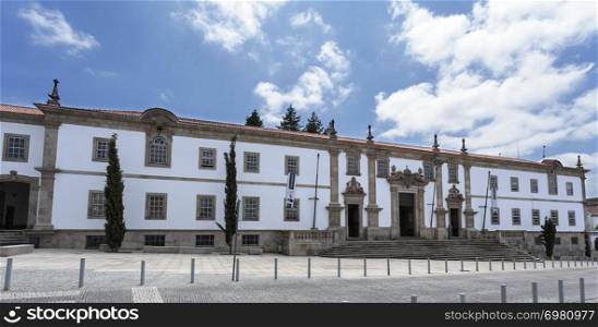 The main facade of the 18th century College of the Jesuits, today the City Council building of Gouveia, Beira Alta, Portugal