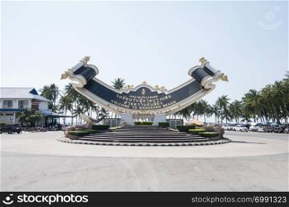 the main square at the Bang Saen Beach at the Town of Bangsaen in the Provinz Chonburi in Thailand. Thailand, Bangsaen, November, 2018. THAILAND CHONBURI BANGSAEN BEACH