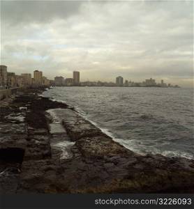 The malecon coastline in Cuba, Havana, Cuba