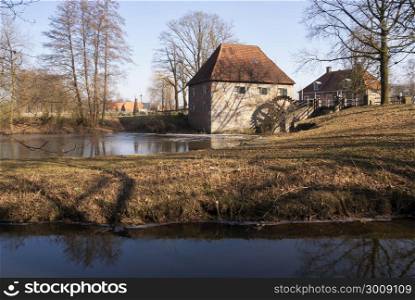 The Mallumsche watermill near Eibergen in the Dutch region Achterhoek. The Mallumsche watermill