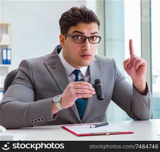 The man looking for errors and mistakes in report. Man looking for errors and mistakes in report