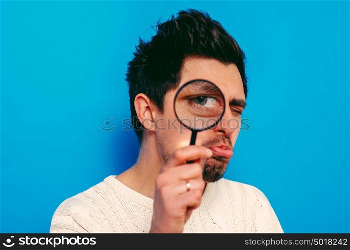 The man with a magnifier