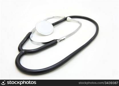 The medical stetoskop on a white background