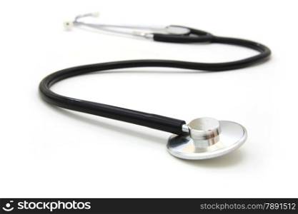 The medical stetoskop on a white background
