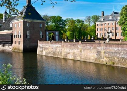 The Medieval Castle Amerongen in Netherlands