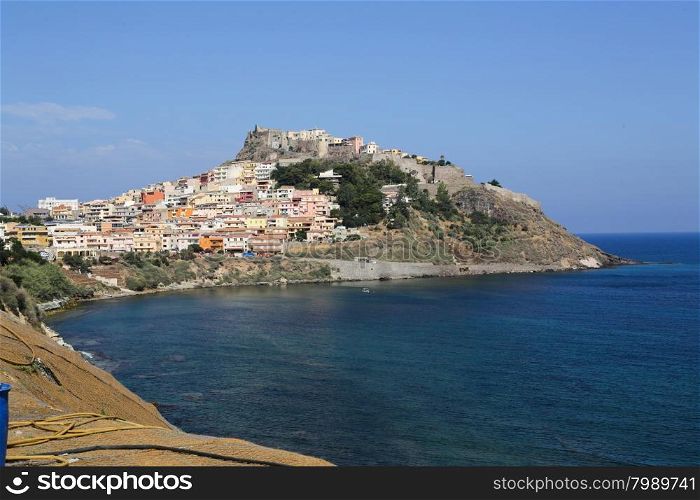 The medieval coastal town Castelsardo in Sardinia, Italy