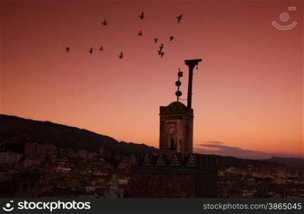 The Medina of old City in the historical Town of Fes in Morocco in north Africa.. AFRICA MAROCCO FES